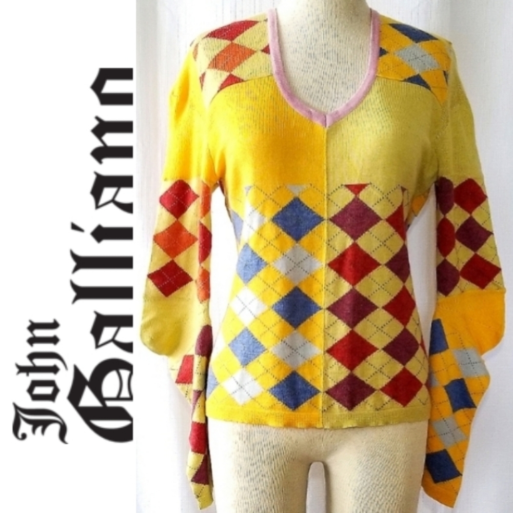ULTRA RARE John Galliano Dior Harlequin Sweater